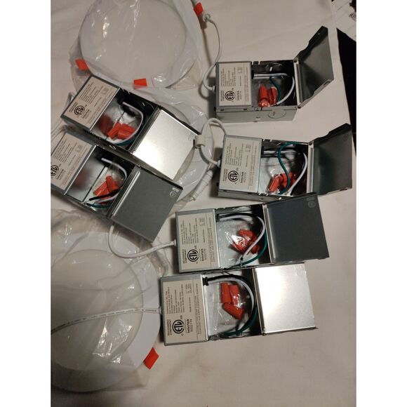 Amico 6 Pack 6 Inch 5CCT Ultra-Thin LED Recessed Ceiling Light with Junction Box - Picture 3 of 8